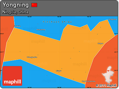 Political Simple Map of Yongning