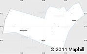 Silver Style Simple Map of Yongning, single color outside