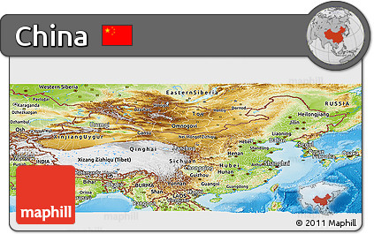 Physical Panoramic Map of China