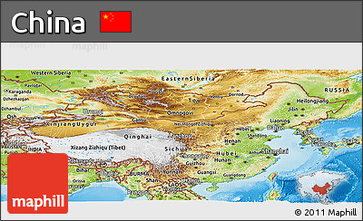 Physical Panoramic Map of China