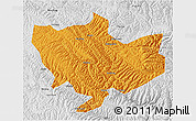 Political 3D Map of Baima, physical outside