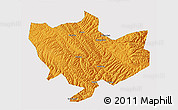 Political 3D Map of Baima, single color outside