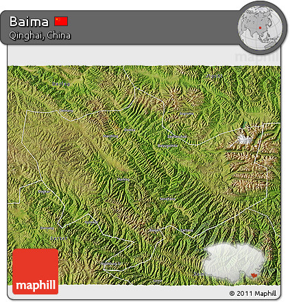 Satellite 3D Map of Baima