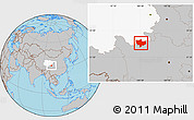 Gray Location Map of Baima, highlighted parent region