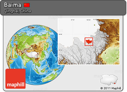 Physical Location Map of Baima, highlighted parent region