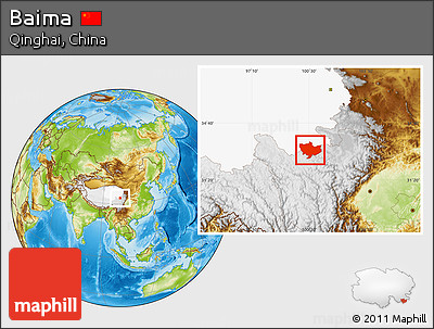 Physical Location Map of Baima, highlighted parent region