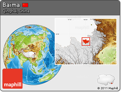 Physical Location Map of Baima, highlighted parent region