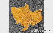 Political Map of Baima, darken, desaturated