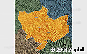 Political Map of Baima, darken, semi-desaturated