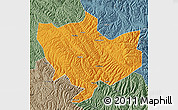 Political Map of Baima, semi-desaturated
