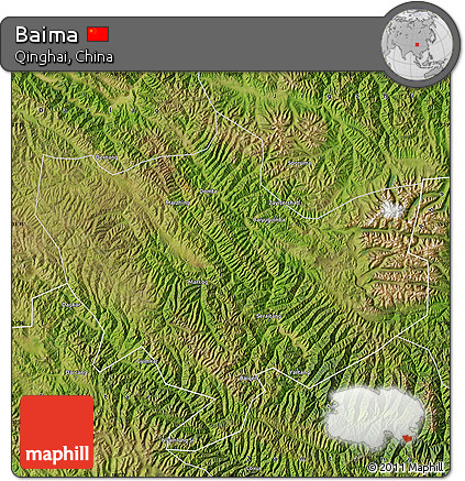 Satellite Map of Baima