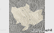 Shaded Relief Map of Baima, darken, semi-desaturated