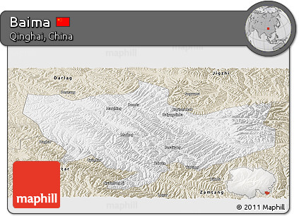 Classic Style Panoramic Map of Baima