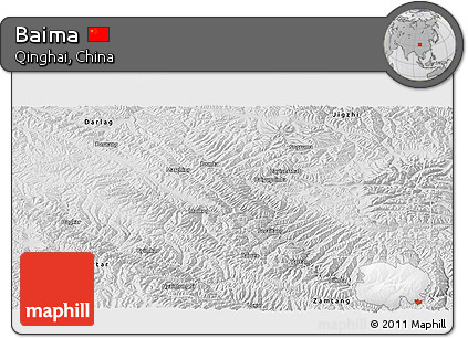 Physical Panoramic Map of Baima