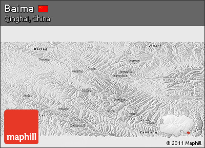 Physical Panoramic Map of Baima