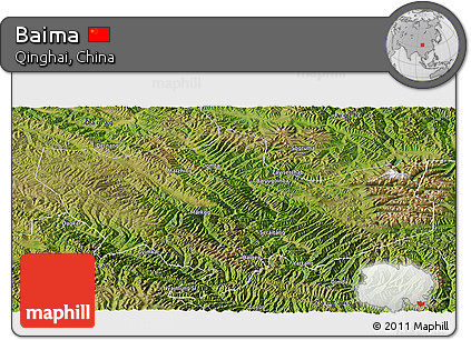 Satellite Panoramic Map of Baima