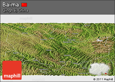 Satellite Panoramic Map of Baima
