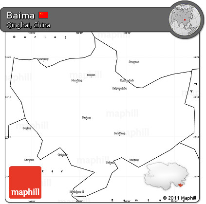 Blank Simple Map of Baima