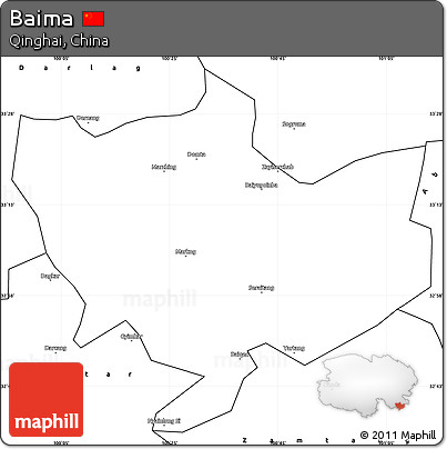 Blank Simple Map of Baima