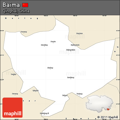 Classic Style Simple Map of Baima