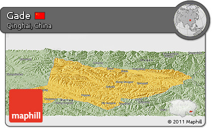 Savanna Style Panoramic Map of Gade