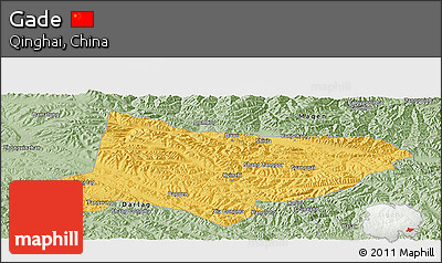 Savanna Style Panoramic Map of Gade