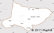 Classic Style Simple Map of Gade, cropped outside