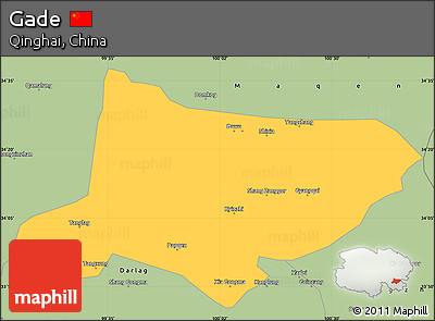 Savanna Style Simple Map of Gade
