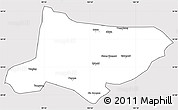 Silver Style Simple Map of Gade, cropped outside