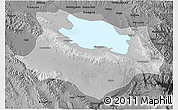 Physical 3D Map of Gonghe, darken, desaturated