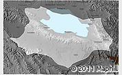 Physical 3D Map of Gonghe, darken