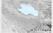 Physical 3D Map of Gonghe, semi-desaturated