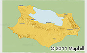 Savanna Style 3D Map of Gonghe, single color outside
