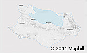 Silver Style 3D Map of Gonghe, single color outside