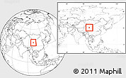 Blank Location Map of Gonghe, within the entire country