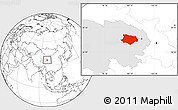 Blank Location Map of Gonghe, highlighted parent region