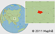 Savanna Style Location Map of Gonghe