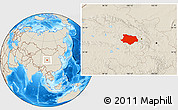 Shaded Relief Location Map of Gonghe