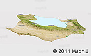 Satellite Panoramic Map of Gonghe, cropped outside