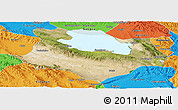 Satellite Panoramic Map of Gonghe, political outside