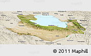 Satellite Panoramic Map of Gonghe, shaded relief outside