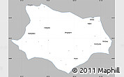 Gray Simple Map of Gonghe, single color outside