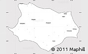 Silver Style Simple Map of Gonghe, cropped outside