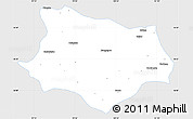 Silver Style Simple Map of Gonghe, single color outside