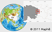 Physical Location Map of Hualong, highlighted country, highlighted parent region