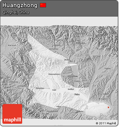 Gray 3D Map of Huangzhong
