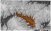 Physical 3D Map of Jainca, desaturated