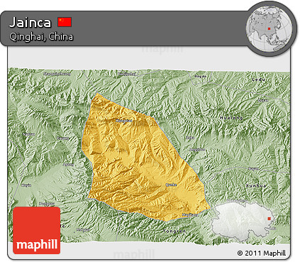 Savanna Style 3D Map of Jainca