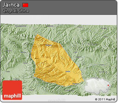 Savanna Style 3D Map of Jainca