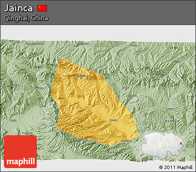 Savanna Style 3D Map of Jainca